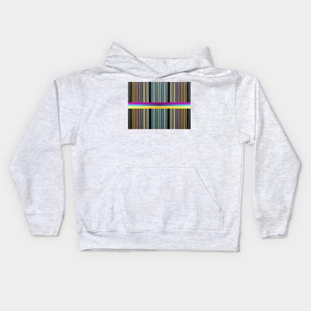 Colorful vertical striped lines pattern Kids Hoodie by Choulous79